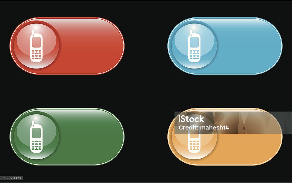 Ícone brilhante placa de botões de celular - Vetor de Número de Telefone royalty-free