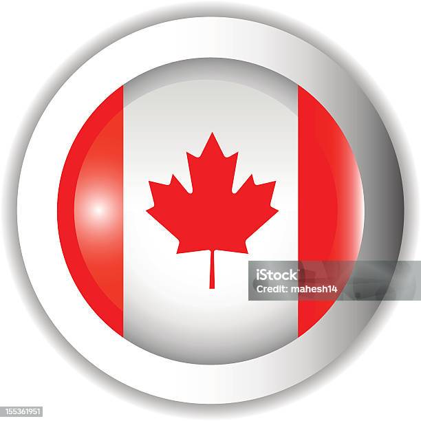 Ilustración de Botones De Bandera De Canadá y más Vectores Libres de Derechos de América del norte - América del norte, Bandera, Bandera canadiense