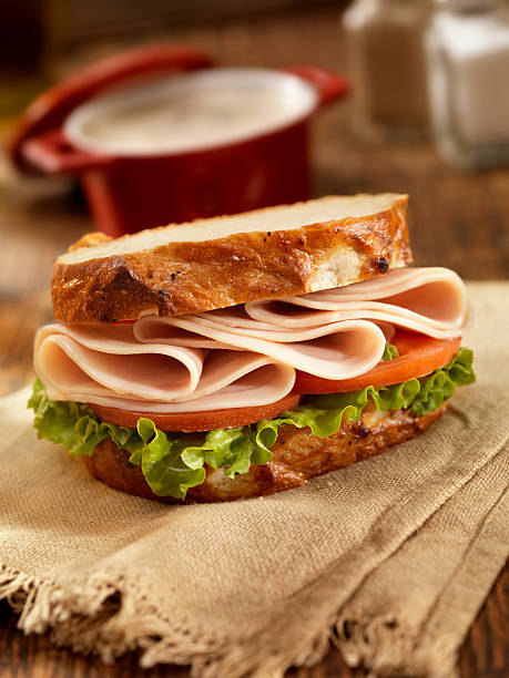 istock Turkey Sandwich with Mushroom Soup 155362013