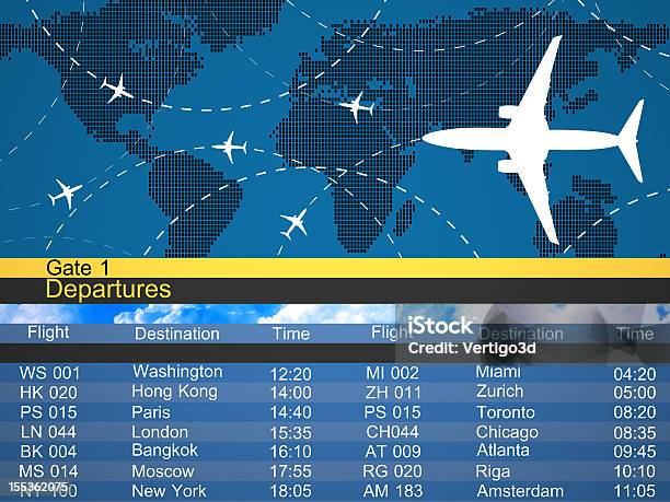 Abstrato Airlines Plano E De Tráfego - Fotografias de stock e mais imagens de Avião Comercial - Avião Comercial, Agenda Pessoal, Operador de Controlo de Tráfego Aéreo