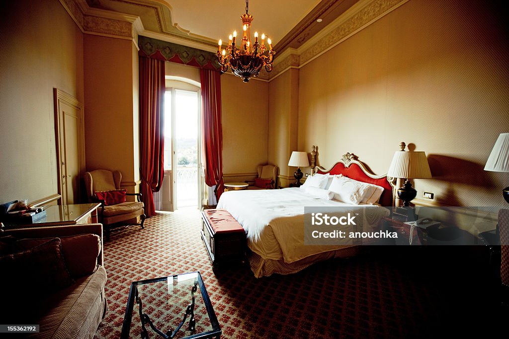 아늑한 호텔 객실에서 호텔 그리티 팰리스, 베니스, 이탈리아 - 로열티 프리 호텔 스톡 사진