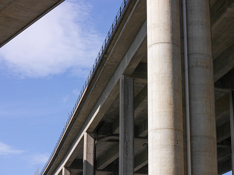 Low angle view of bridges against the sky