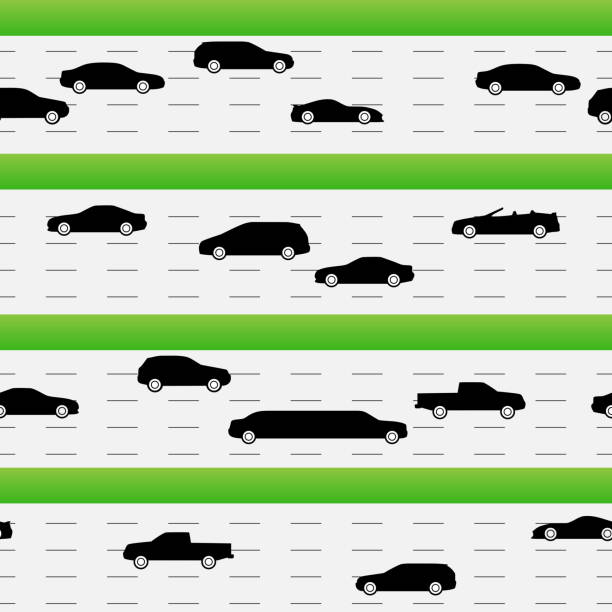 autostrady ruchu bezszwowe tekstura płótna - multiple lane highway illustrations stock illustrations