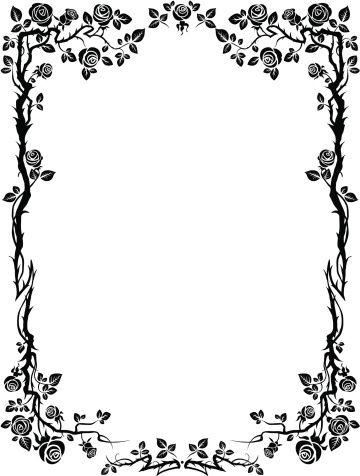 Ornamental frame with roses with space for text  ZIP includes EPS, AI, JPG RGB