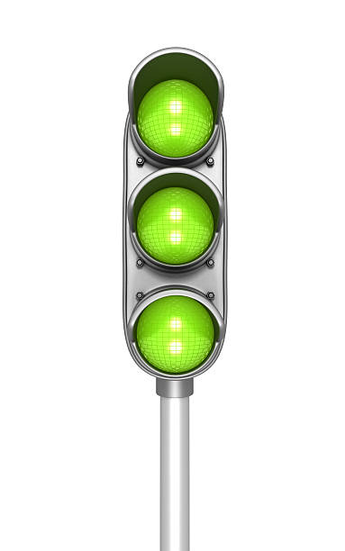 All green traffic lights on a stoplight