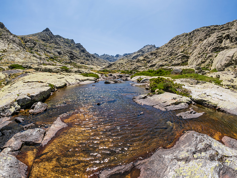 Landscape on the route of the Five Lagoons in the Sierra de Gredos, Spain