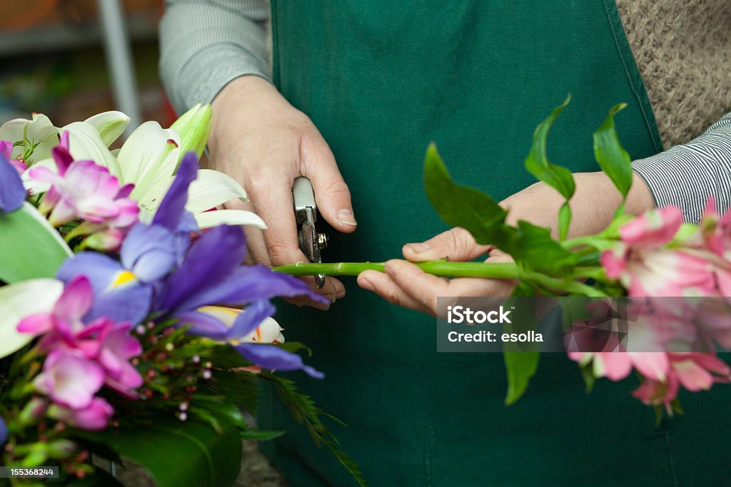 Fleuriste de travail - Photo de Ciseaux libre de droits