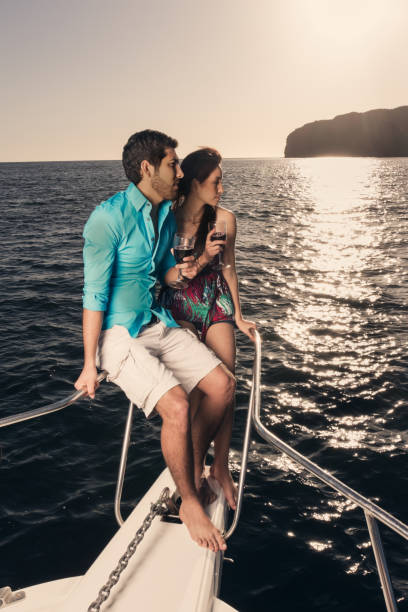 istock Young Couple on a Boat 155368296