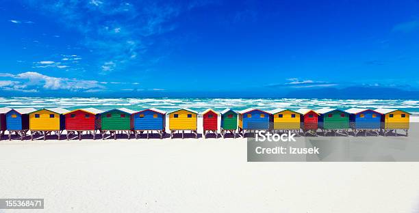 Beach Huts Stock Photo - Download Image Now - Muizenberg, Cape Town, Beach
