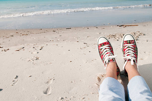 Resting on the sand, Miami, USA.