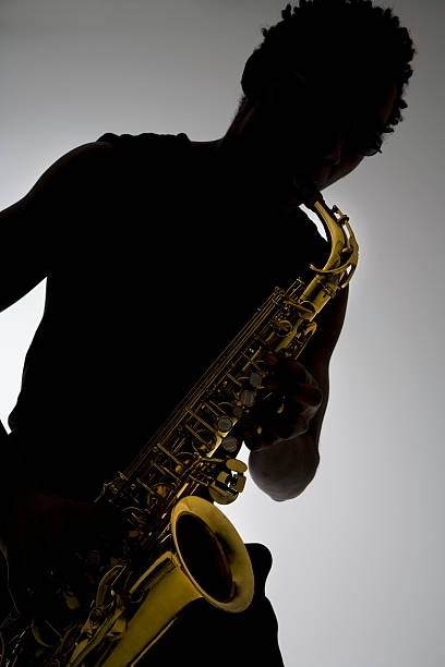 istock Silhouette of a Saxophonist 155369178