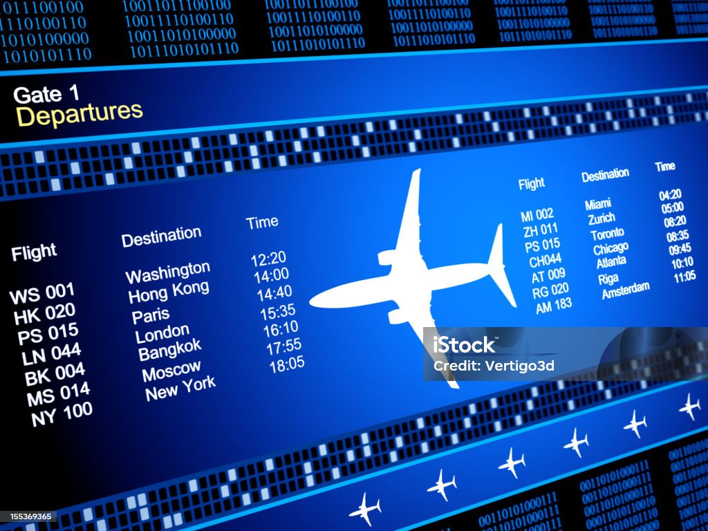 Abstract airlines schedule and traffic  Air Traffic Controller Stock Photo