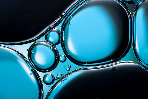 istock Oil & Water - Abstract Blue Macro Background 155369473