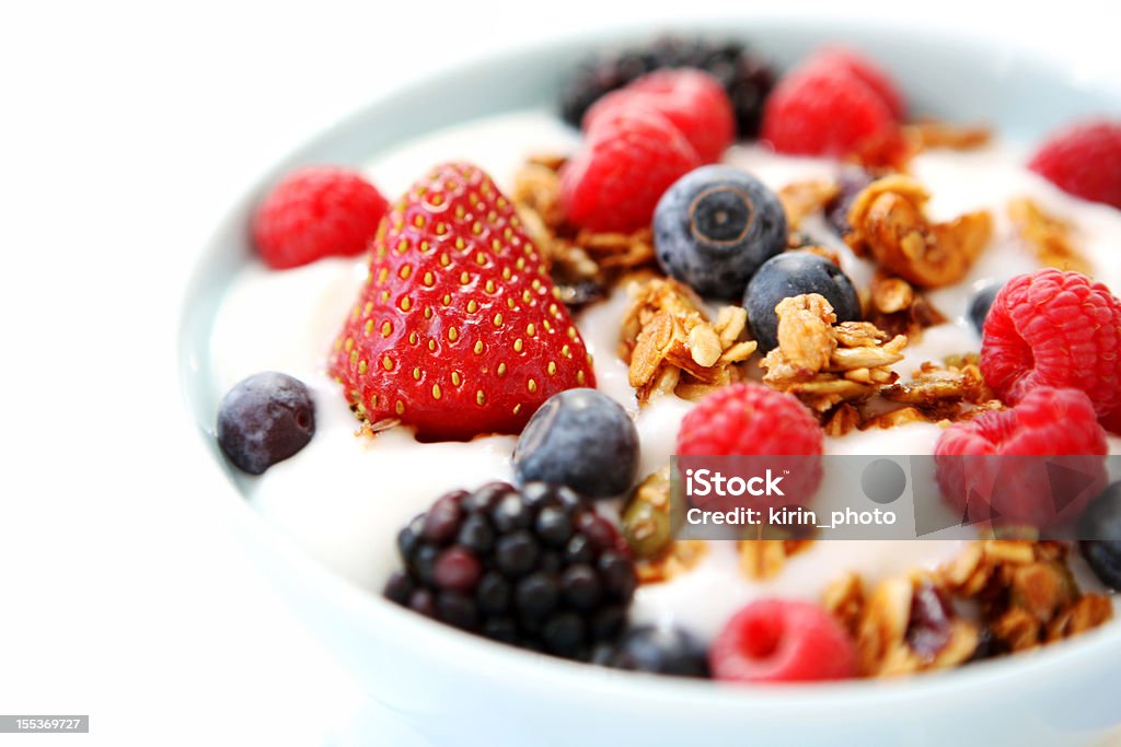 Fresh fruit and yogurt parfait breakfast  with yogurt Yogurt Stock Photo