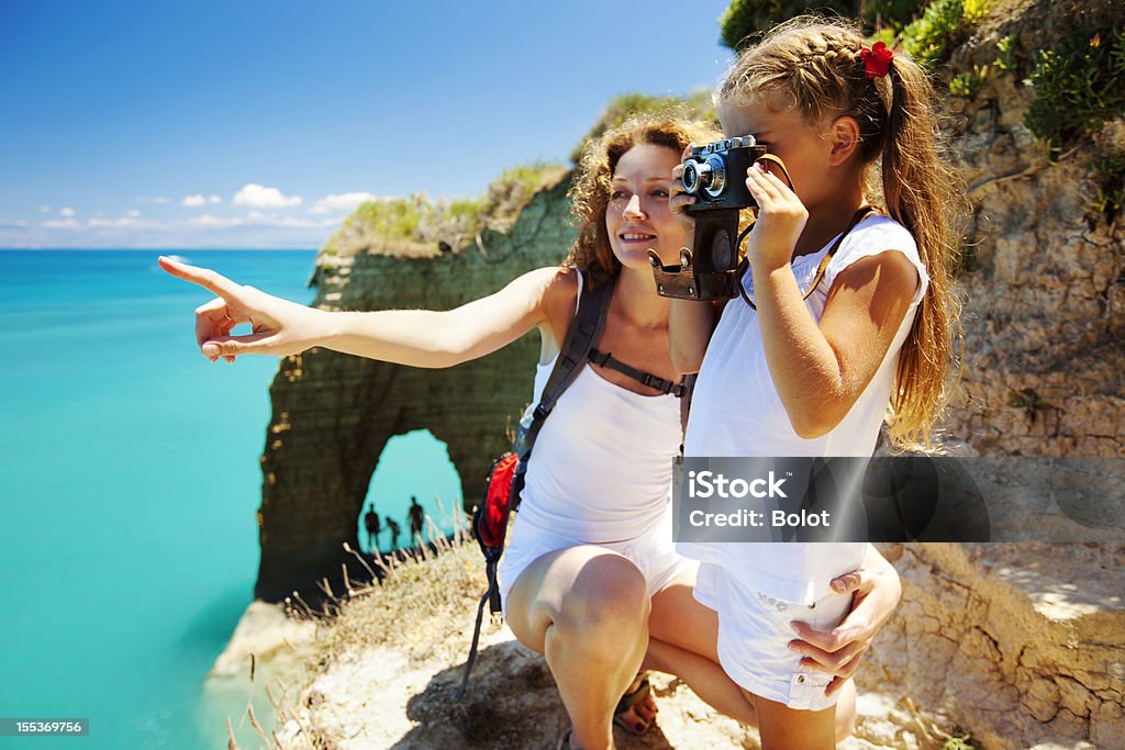 Kleines Mädchen Fotograf - Lizenzfrei Insel Korfu Stock-Foto