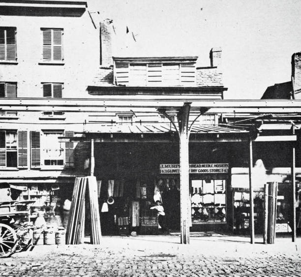 istock New York City, the first elevated railroad, Greenwich street 1553699832