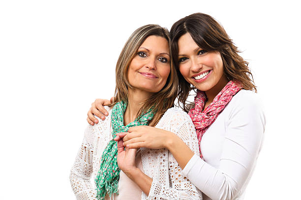 Happy mother posing with her daughter