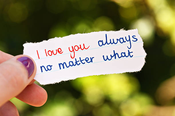 istock I love you always no matter what says hand-drawn note 155370118
