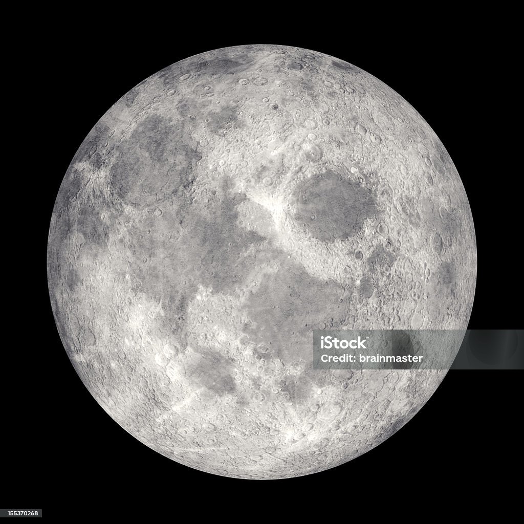 Luna alta risoluzione - Foto stock royalty-free di Paesaggio lunare