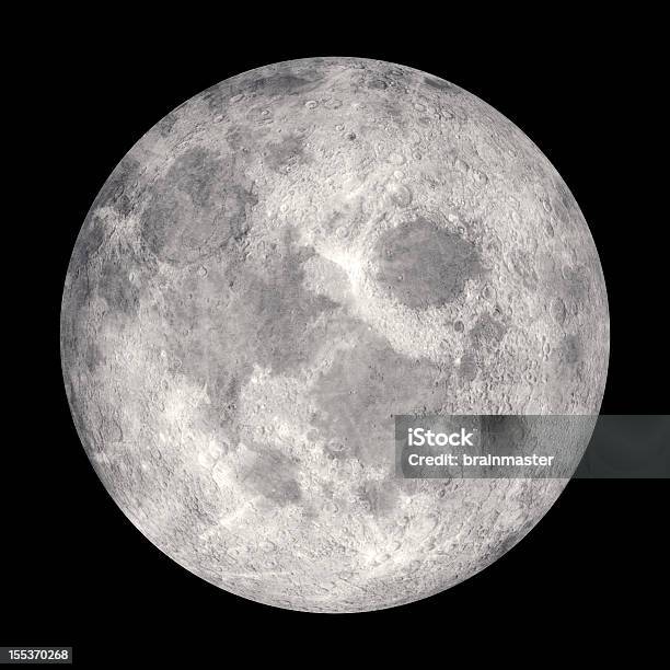 Luna Alta Risoluzione - Fotografie stock e altre immagini di Paesaggio lunare - Paesaggio lunare, Luna, Immagine a colori