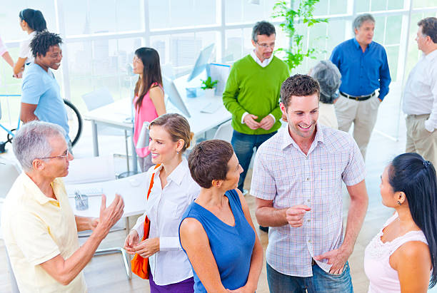 istock Casual people having conversations among themselves 155370609