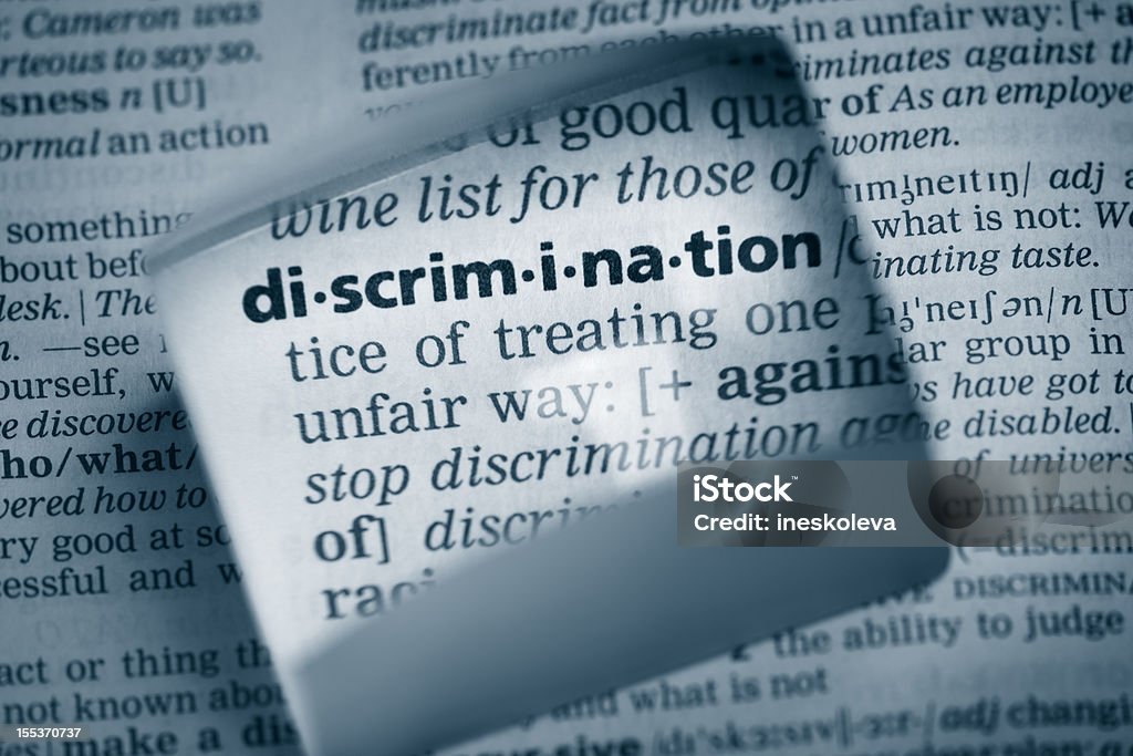 Définition «la discrimination. - Photo de Racisme libre de droits