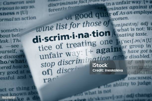 Definition Discrimination Stock Photo - Download Image Now - Racism, Sex Discrimination, Prejudice