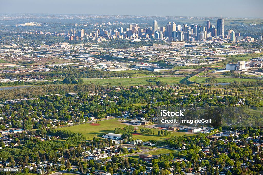 Calgary Aeriel - Photo de Calgary libre de droits