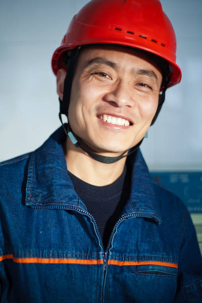 istock Portrait of  Chinese oil worker 155371850