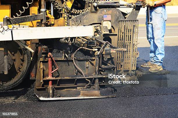 Paving Machine Stock Photo - Download Image Now - Asphalt, Asphalt Paving Machine, At The Bottom Of