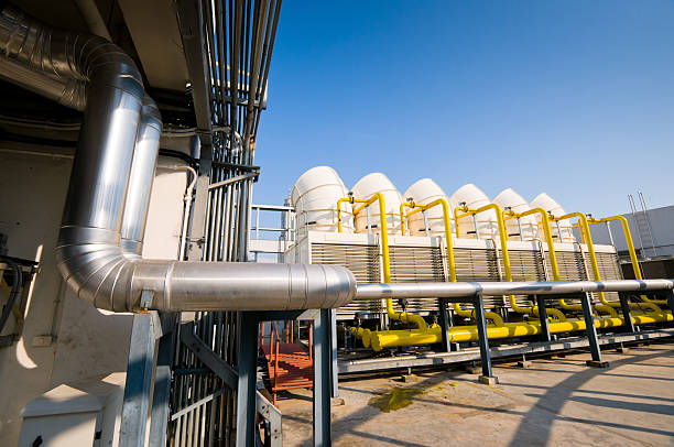 istock Sets of cooling towers in conditioning systems 155372265