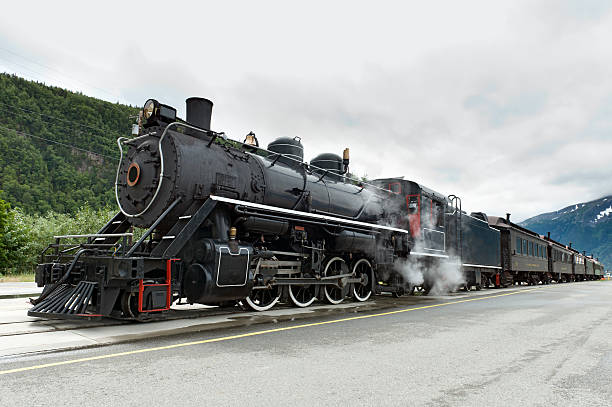 istock Old Working Steam Train at Skagway, Alaska 155372281