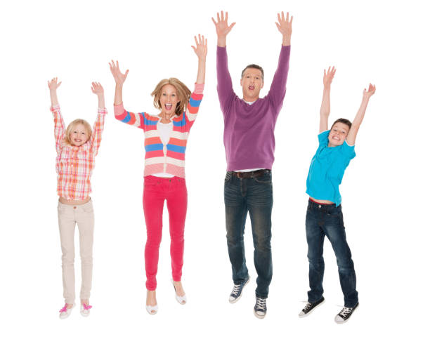 istock Excited Family with Arms Raised 155372353