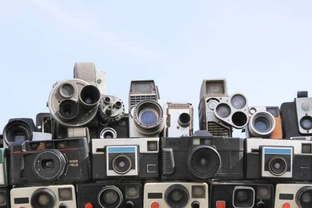 istock Collection of Old Cameras with Copy Space 155372410