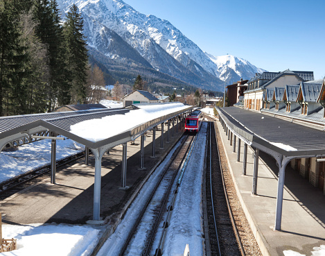 road high in the mountains, snow-covered rocks, travel to the mountains