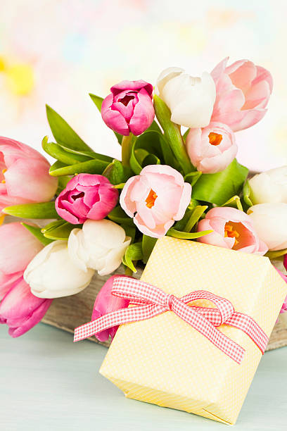 istock Mother's Day or Birthday Bouquet and Gift 155372495