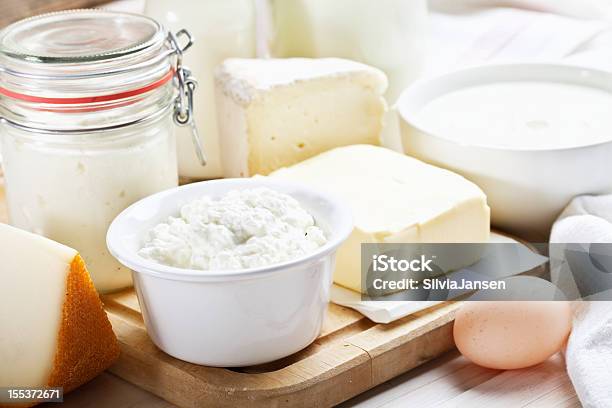 Milchproduktemilch Käse Und Joghurt Stockfoto und mehr Bilder von Hüttenkäse - Hüttenkäse, Quark, Käse