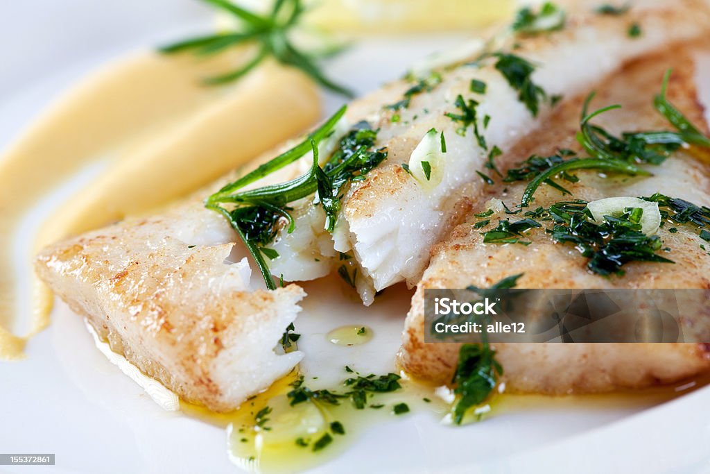 Soute filet de poisson blanc - Photo de Aliment préparé en filet libre de droits