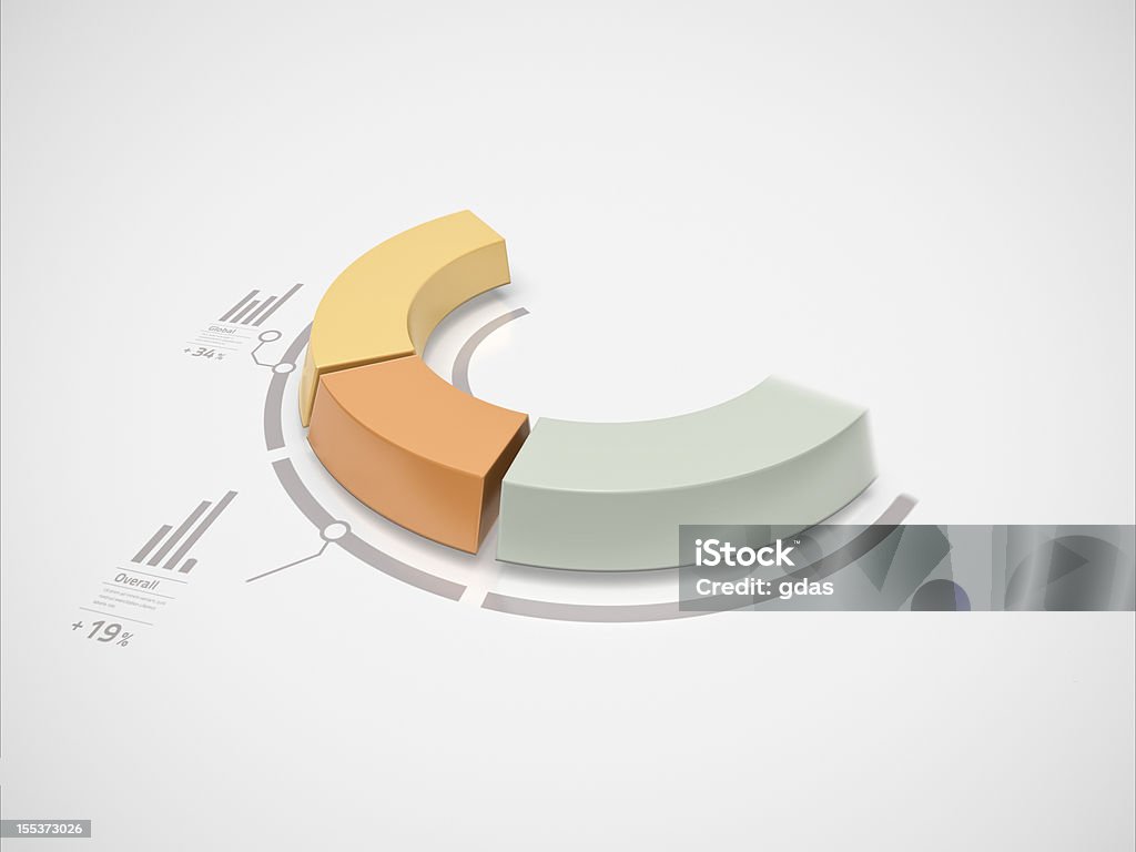 一部の動きは 3 D チャートのドーナツ - 3Dのロイヤリティフリーストックフォト