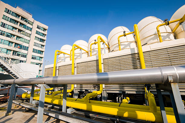 istock Sets of cooling towers in conditioning systems 155373172