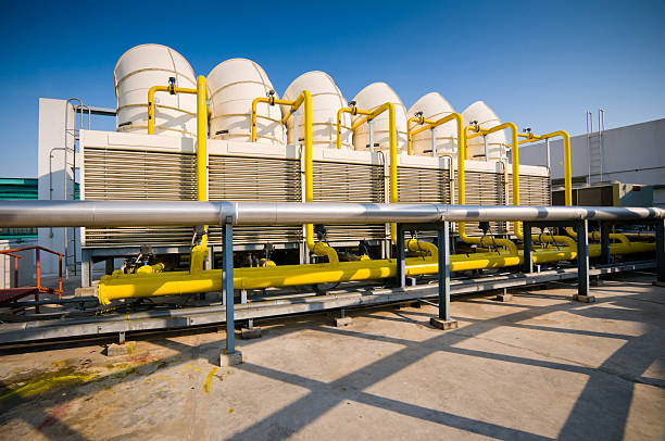 istock Sets of cooling towers in conditioning systems 155373198