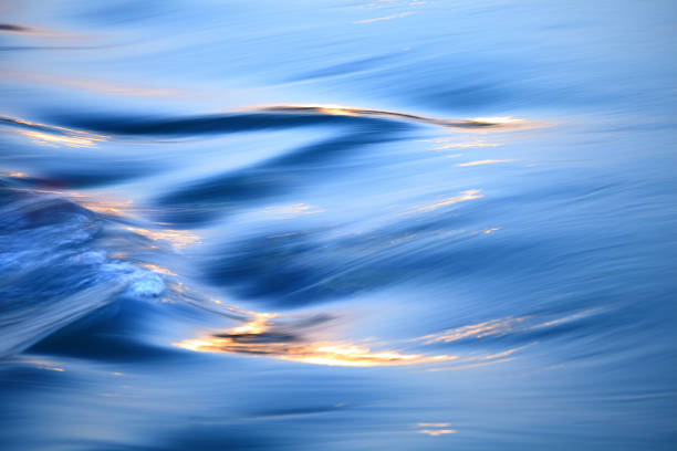 istock Flowing water background in blue color 155373402