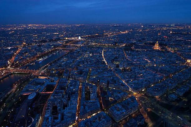 istock Paris aerial view from Eiffel Tower,France 155373752