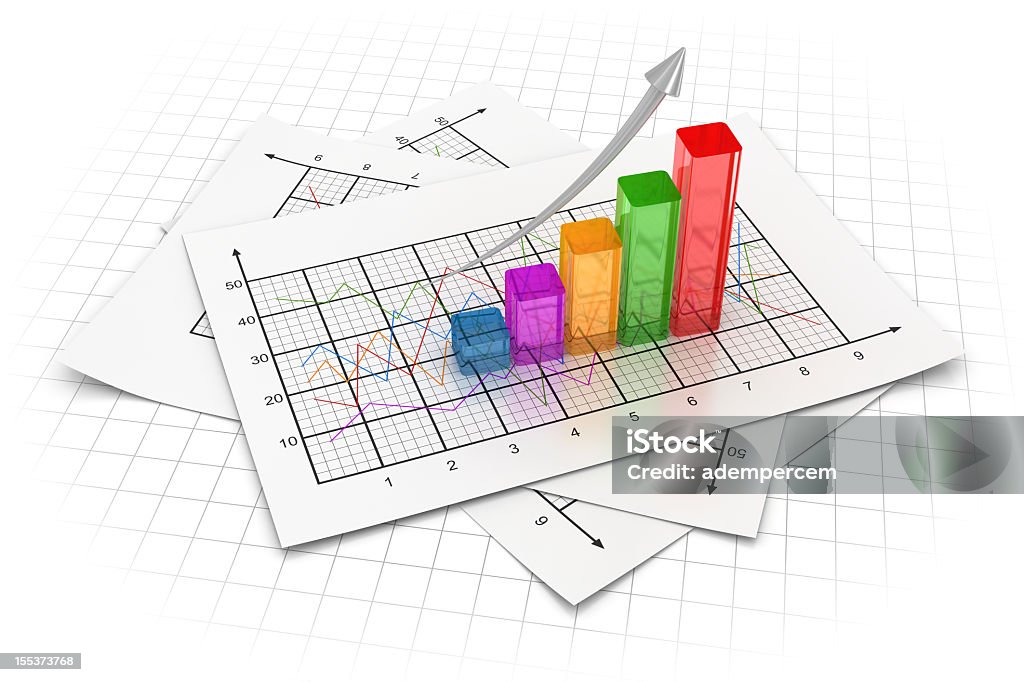 Diagramme en bâtons - Photo de Activité bancaire libre de droits