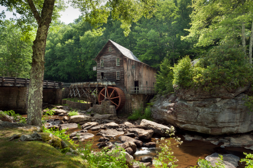 An old water powered grist mill in rural West Virginia.
