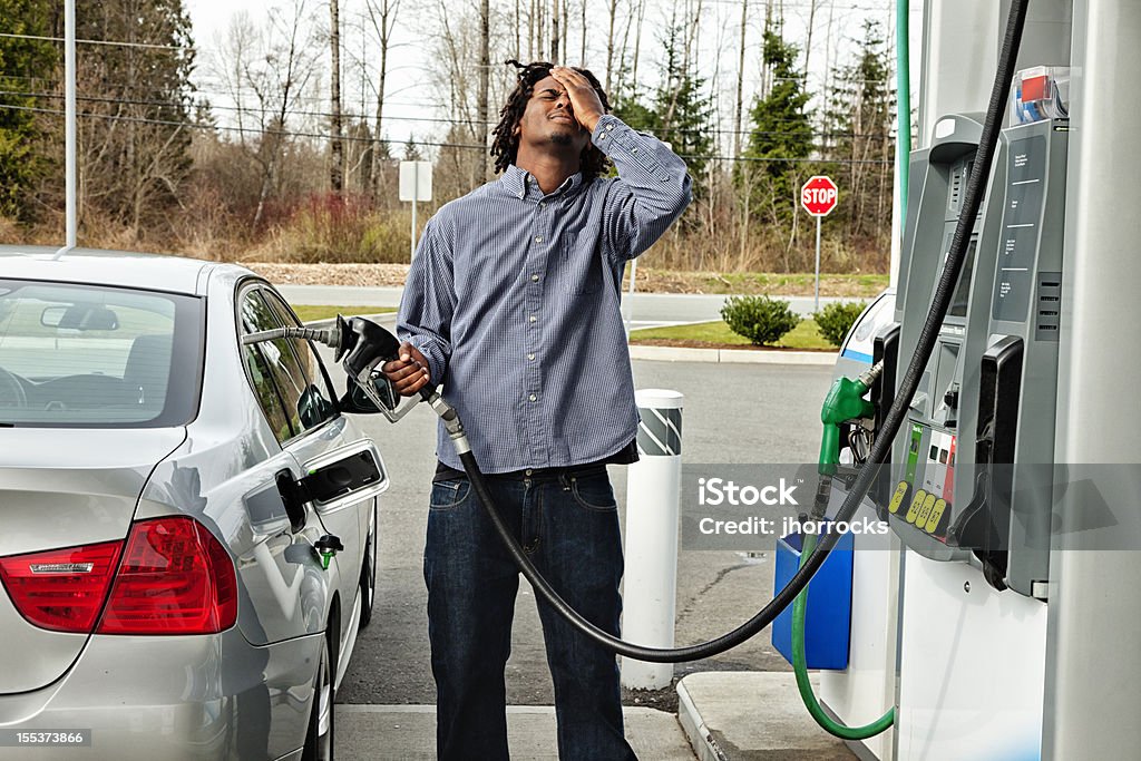 Gas Station Frustration - Lizenzfrei Treibstoffpreis Stock-Foto