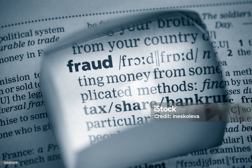 Definición de fraude - Foto de stock de Corrupción corporativa libre de derechos