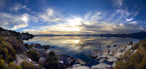Panoramic Lake Tahoe, Sunset