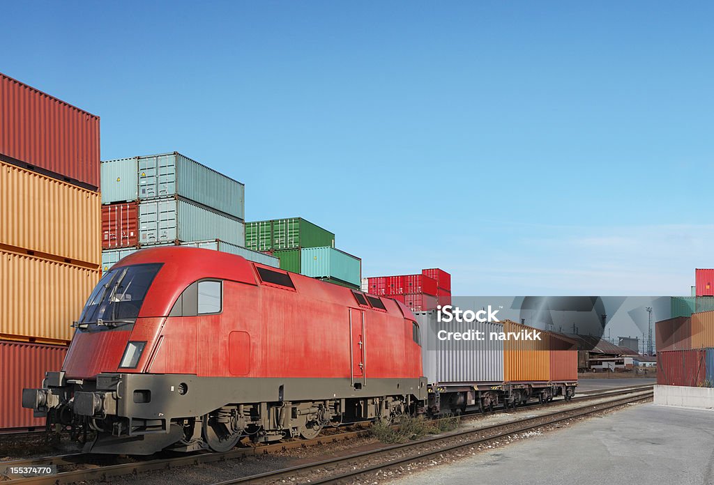 Cargo-Zug - Lizenzfrei Lokomotive Stock-Foto