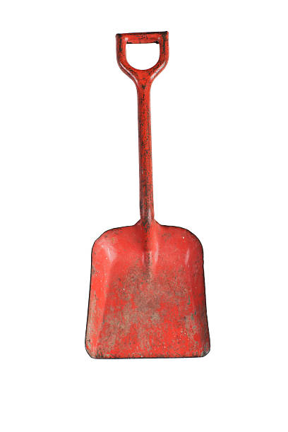 istock Vintage toy red metal sandbox shovel 155374802